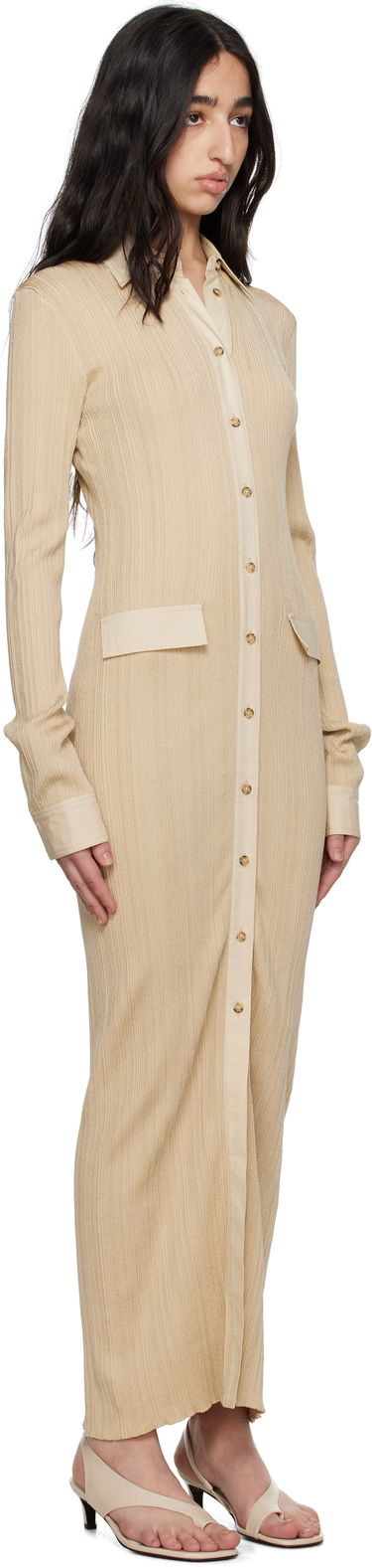 Šaty TOTEME TOTEME Knitted Shirt Maxi Dress Čierna | 252-WRT0454-YA0044, 4