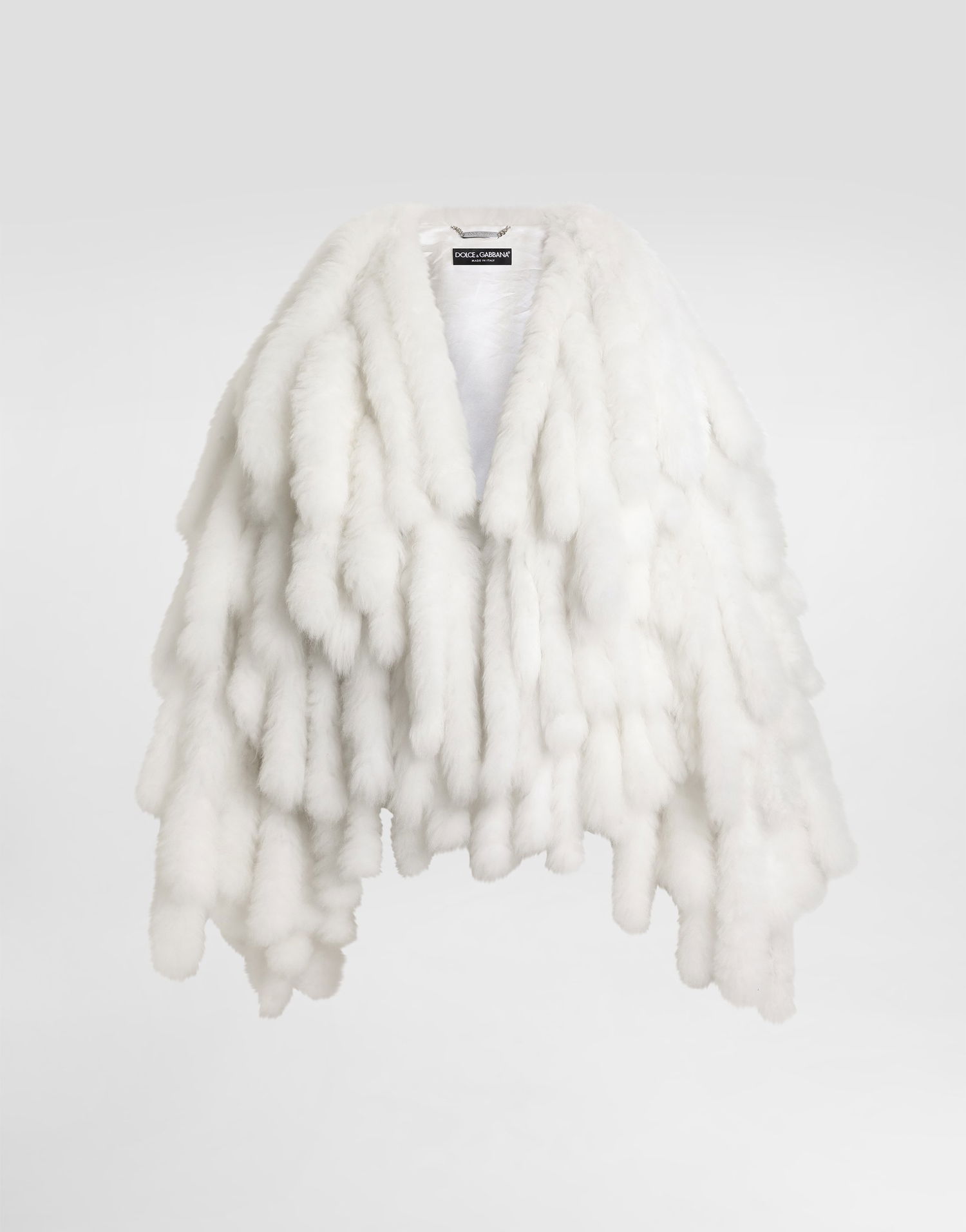 Kabáty Dolce & Gabbana Dolce & Gabbana Shaggy Alpaca Coat Biela | F0W8QFFUPZHW0001, 0