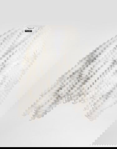 Kabáty Dolce & Gabbana Dolce & Gabbana Shaggy Alpaca Coat Biela | F0W8QFFUPZHW0001, 0