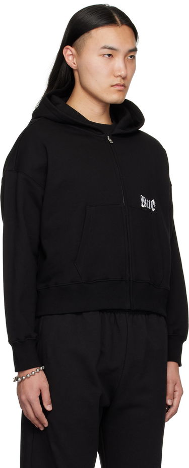 Mikina We11done We11done Logo Zip-Up Hoodie Čierna | WD-TJ0-25-815-U-BK, 1