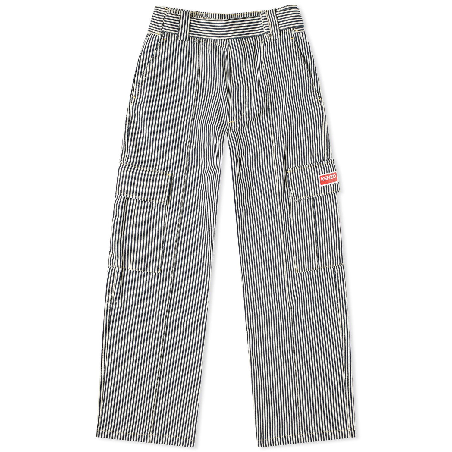 Džínsy KENZO Striped Army Straight Jeans Modrá | FE58DP3756N1-DM, 0