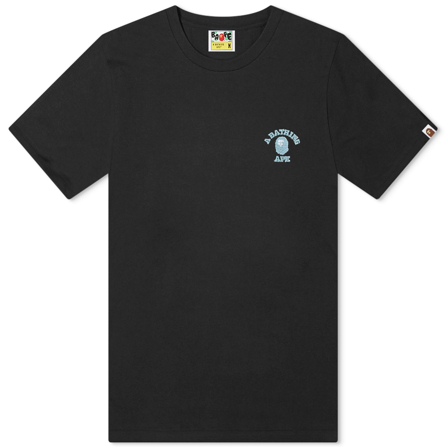 Tričko BAPE A Bathing Ape College One Point T-Shirt Čierna | 001TEK301302M-BLK, 0