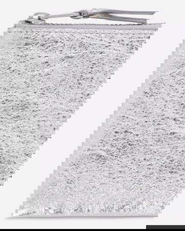 Peňaženka Comme des Garçons Silver Line Crinkled Metallic Zip Around Wallet Metalická | SA3100G SIL, 5