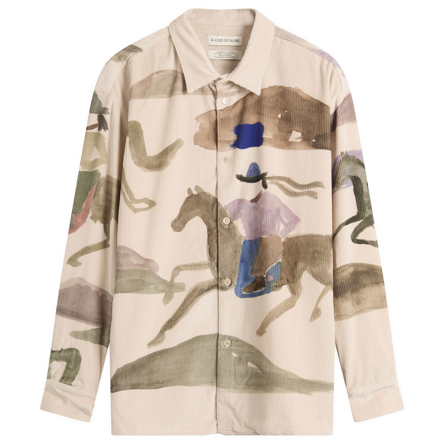Košeľa A Kind of Guise Derbin Corduroy Shirt Running Horses Rôznofarebný | 128-14820-695, 0