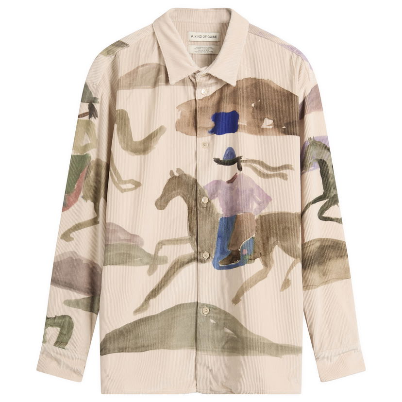 Košeľa A Kind of Guise Derbin Corduroy Shirt Running Horses Rôznofarebný | 128-14820-695
