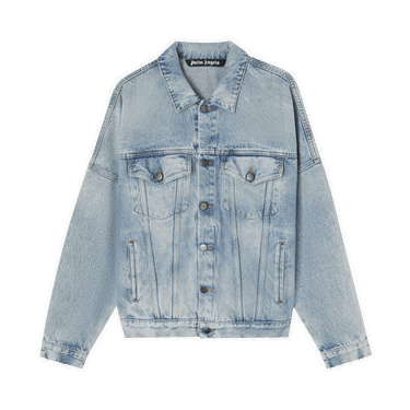 Bunda Palm Angels Logo Over Denim Jacket Modrá | PMYE006C99DEN0014001, 0