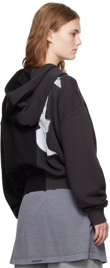 Mikina We11done Unbalance Zip-Up Hoodie Čierna | WD-TJ2-24-816-U-MX, 2