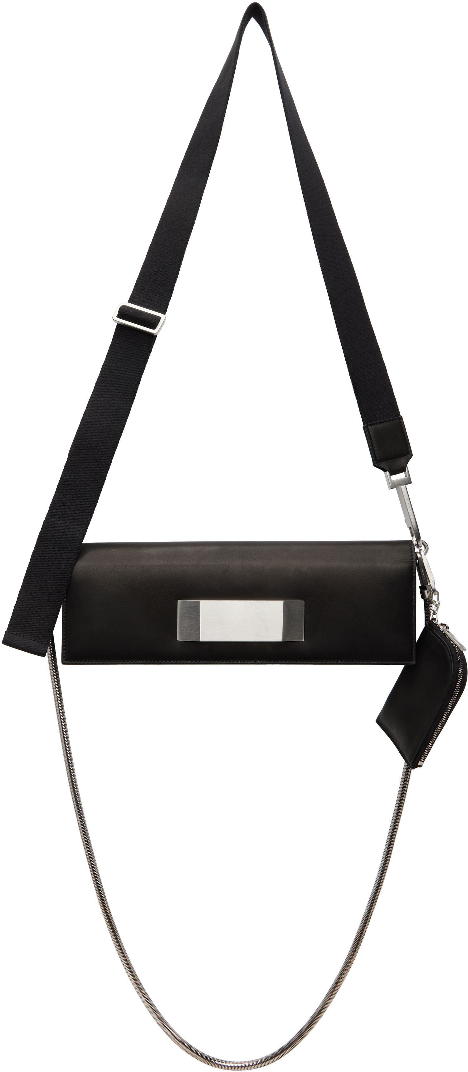 Taška cez rameno Rick Owens Rick Owens Hollywood Griffin Baguette Bag with Metal Detail Čierna | RO01E7442 LBLWEH, 0