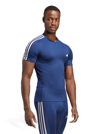 Tričko adidas Originals Techfit 3-Stripes Training Navy | IC2166