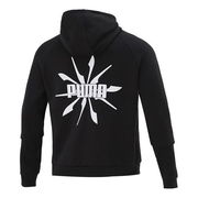 Loose Fit Hoodie with Logo Pattern