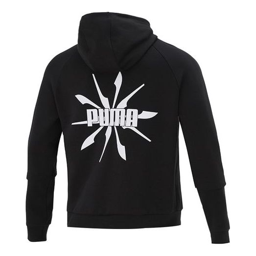 Mikina Puma Loose Fit Hoodie with Logo Pattern Čierna | 537016-01, 0