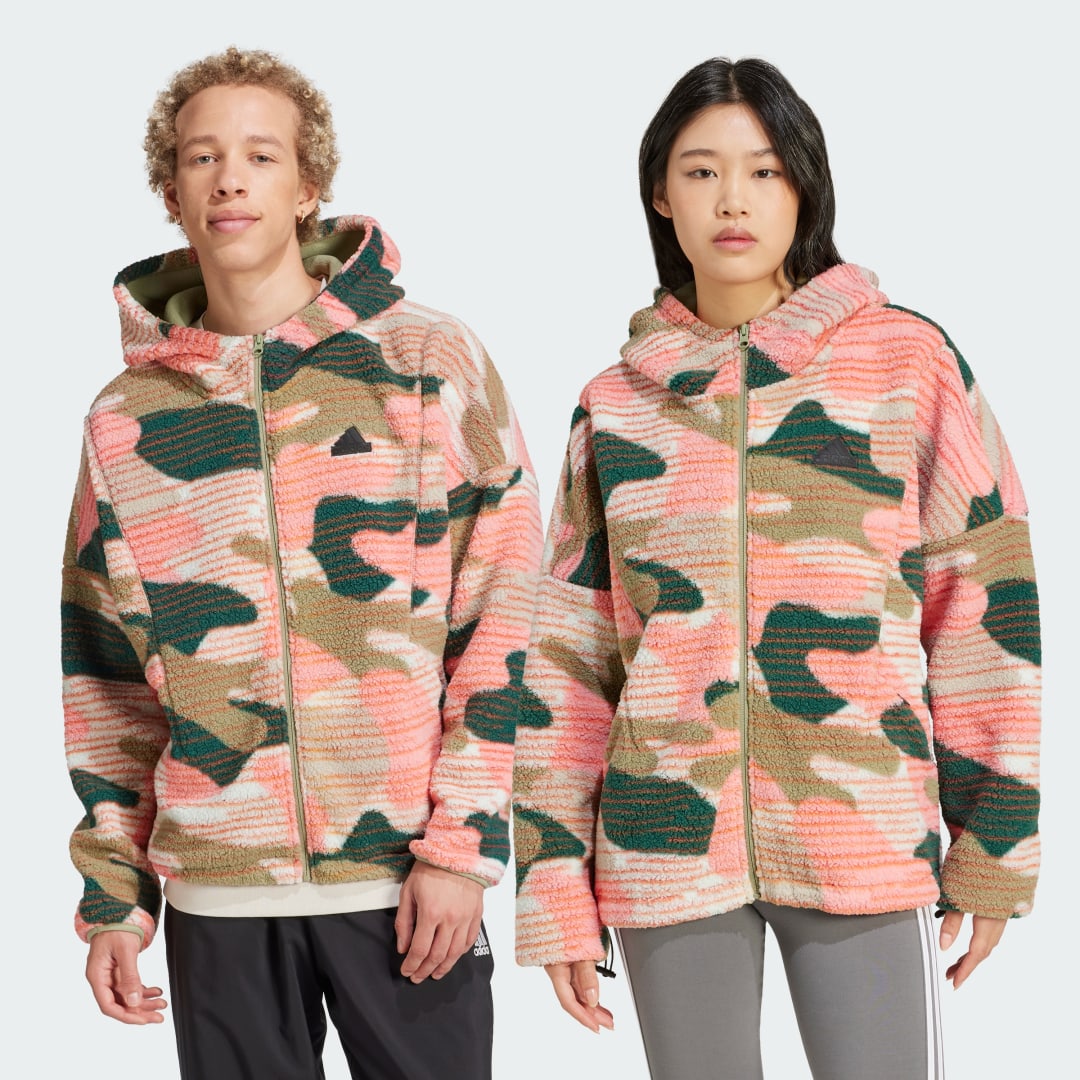 Mikina adidas Performance Adiclub Full-Zip Hoodie Ružová | JM1259, 0