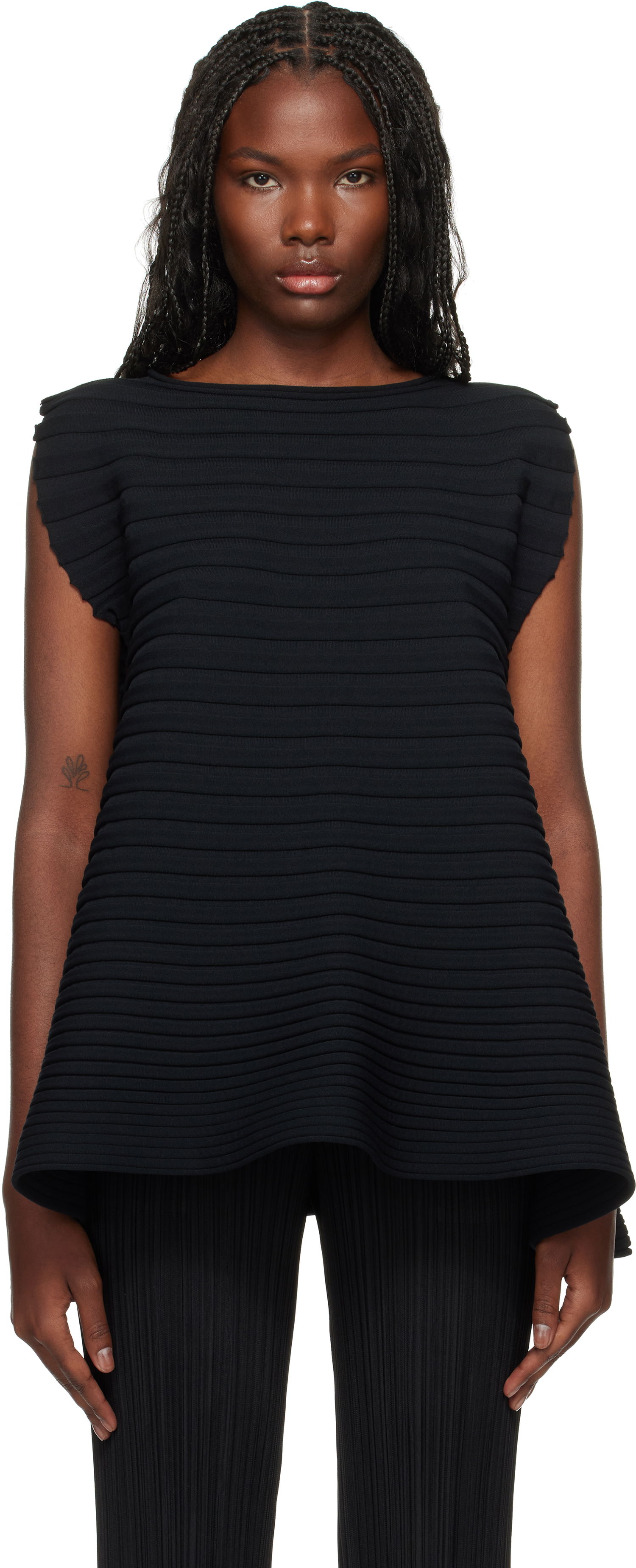Tričko Pleats Please Issey Miyake Knit Top Čierna | PP48KK791, 0