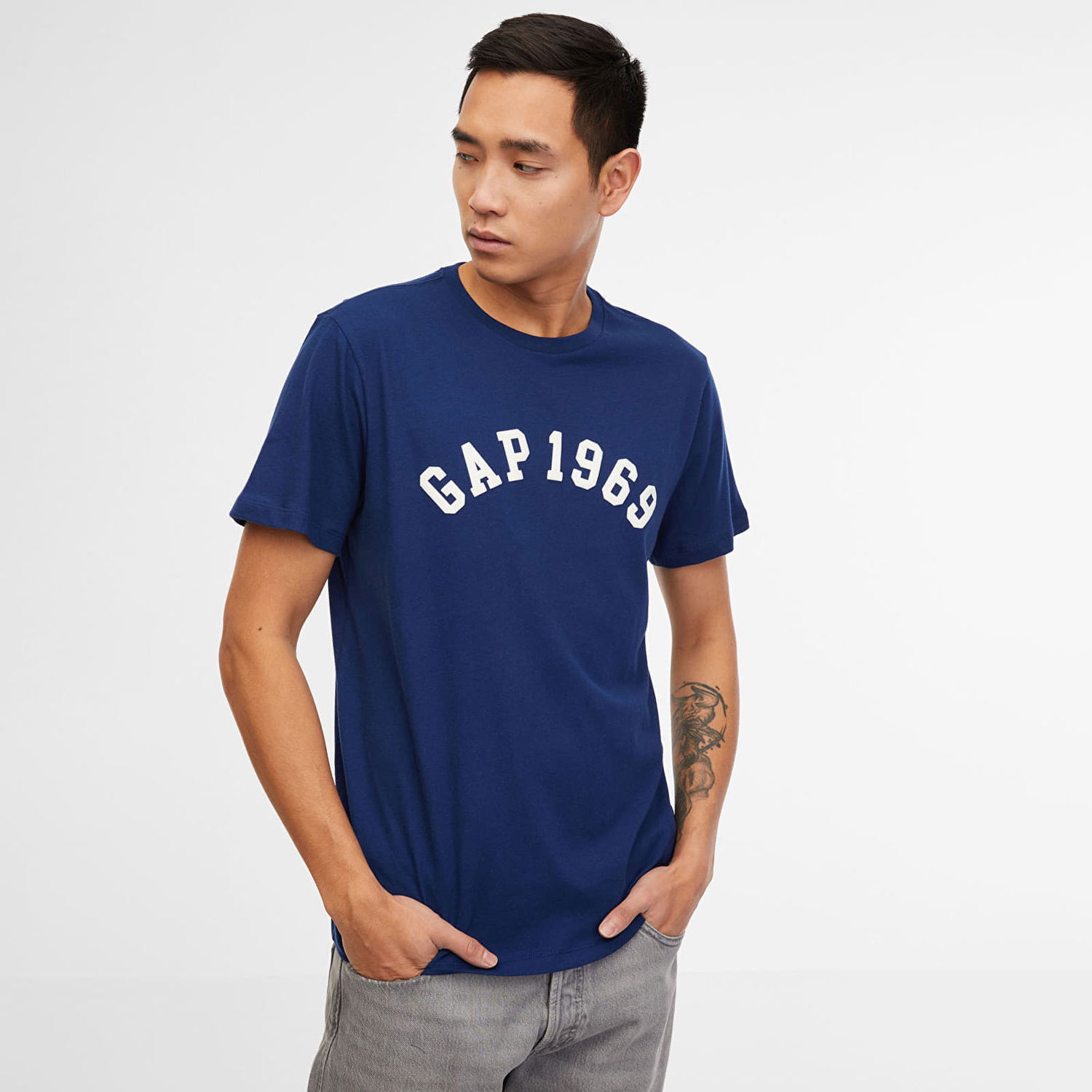 Tričko GAP Logo Tee Pangea Blue Navy | 817059-00, 0