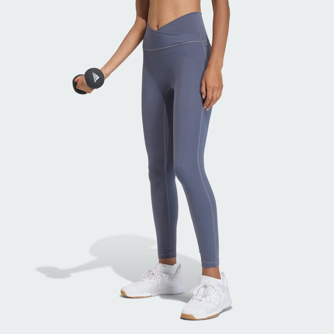 Legíny adidas Performance Studio All Me 7/8 X-Over Leggings Modrá | KT3285, 0