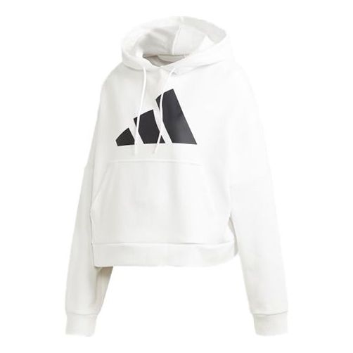 Mikina adidas Originals adidas Contrasting Colors Logo Sports Pullover Hoodie Biela | GC9168, 0