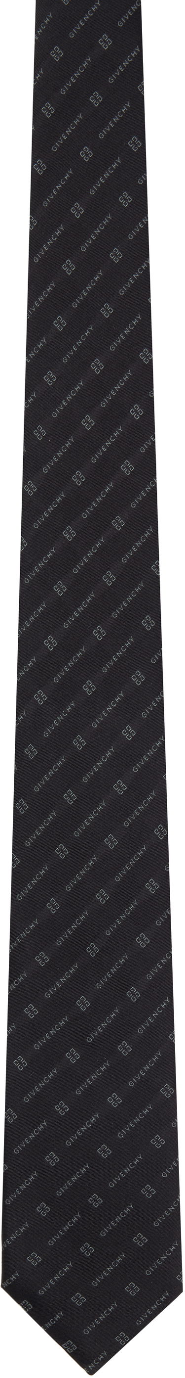 Šál Givenchy 4G Silk Tie Čierna | GV07LS J6033 1, 0