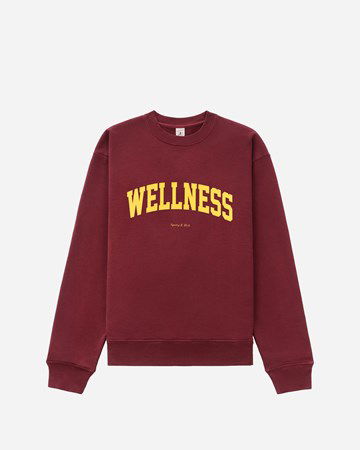 Mikina Sporty & Rich Wellness Ivy Crewneck Vínová | CR643ME, 0