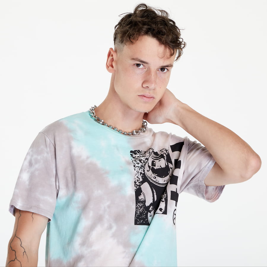 Tričko HUF The Plug Tiedye Šedá | TS01645 LTGRA, 1