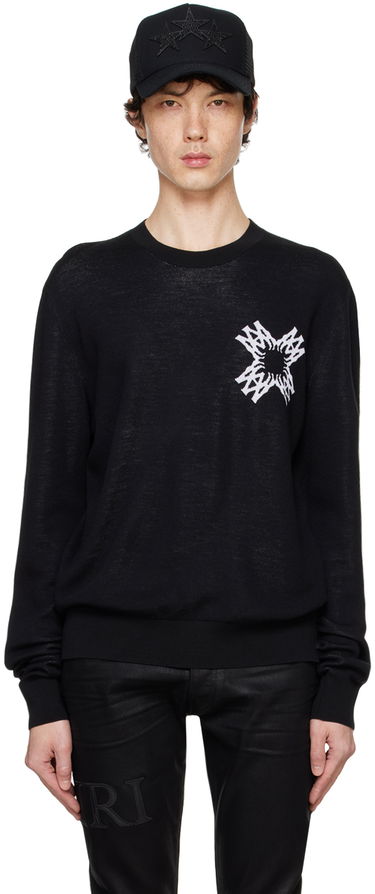 Sveter AMIRI AMIRI MA Quad Crewneck Sweater Čierna | AMKNCW1066, 0