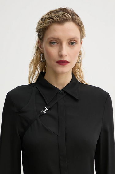 Košeľa HELIOT EMIL Heliot Emil Regular Fit Shirt with Classic Collar Čierna | AW24.W.05.056.BLK01, 4
