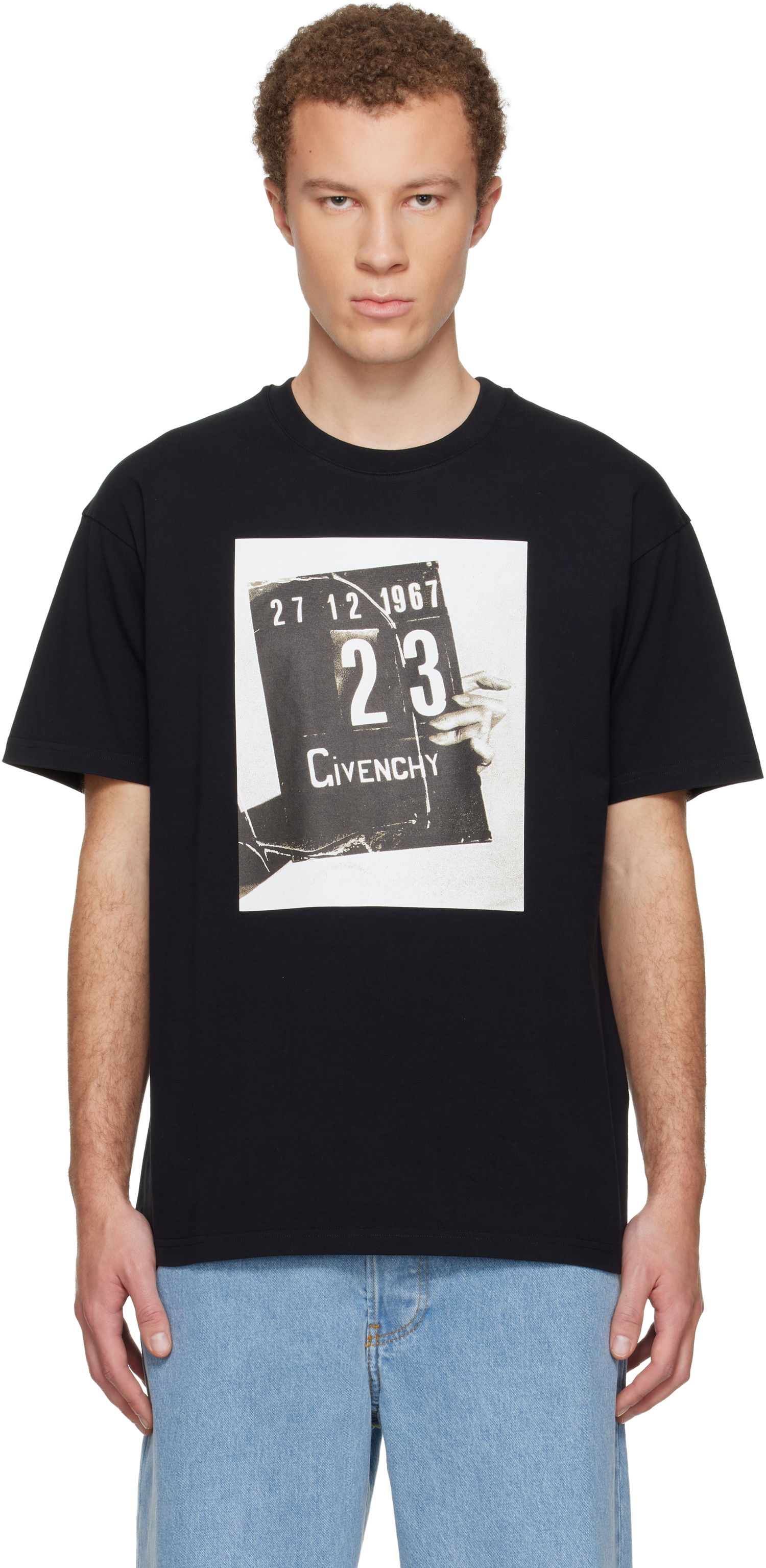 Tričko Givenchy Clapperboard Print T-shirt Čierna | BM71NK3YSL001, 0
