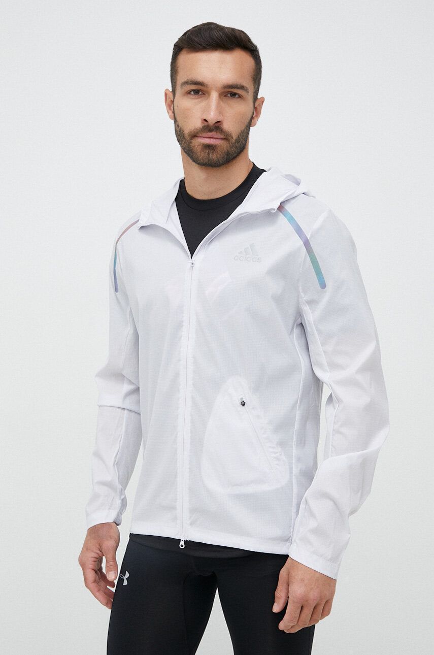 Vetrovka adidas Performance Marathon Jacket Biela | IB8953, 0