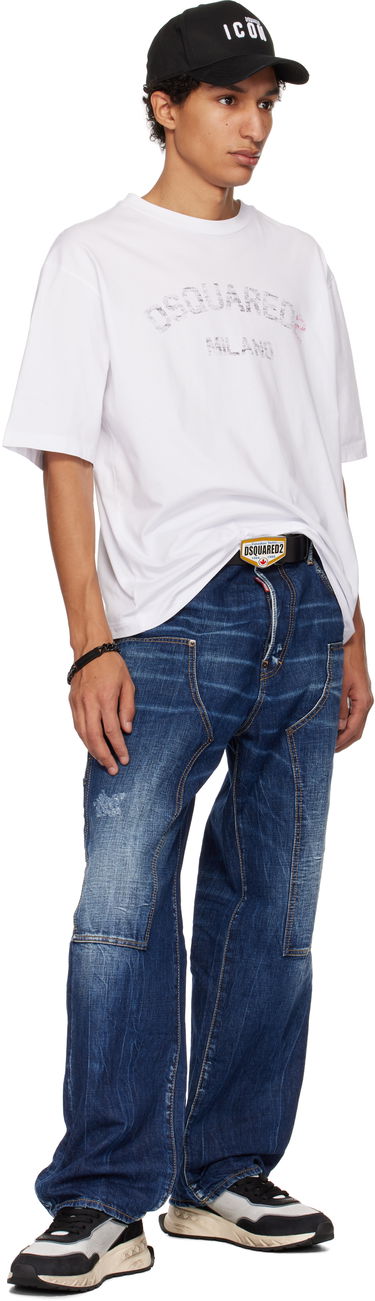 Opasok DSQUARED2 Dsquared2 Logo Plaque Belt Čierna | BEM0566_12900001_2124, 2