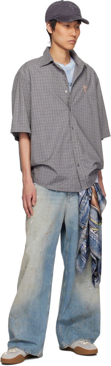 Košeľa Acne Studios Acne Studios Short Sleeve Button-Up Shirt Šedá | BB0614-, 3