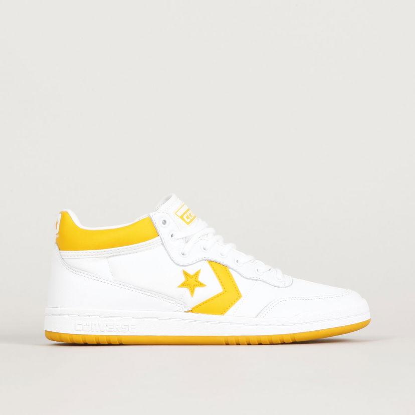 Skateboarding Converse Fastbreak Pro Mid "White Light Yellow" Biela | A08687C