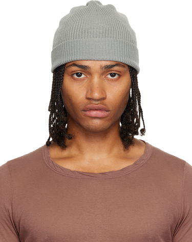 Kulicha Rick Owens Rick Owens Concordians Ribbed Beanie Šedá | RU02E1495 RIBM, 0