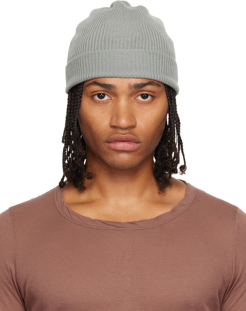 Kulicha Rick Owens Rick Owens Concordians Ribbed Beanie Šedá | RU02E1495 RIBM