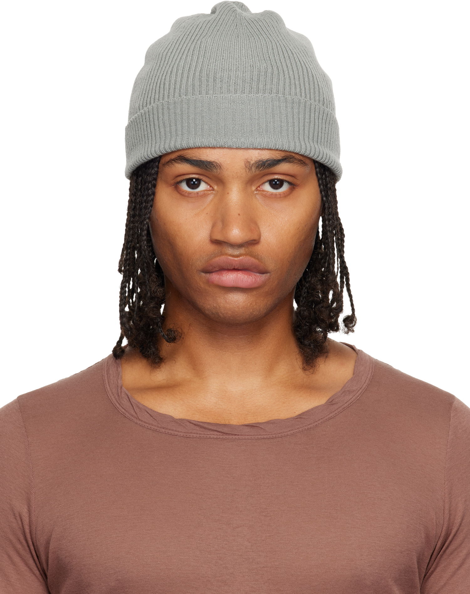 Kulicha Rick Owens Rick Owens Concordians Ribbed Beanie Šedá | RU02E1495 RIBM, 0