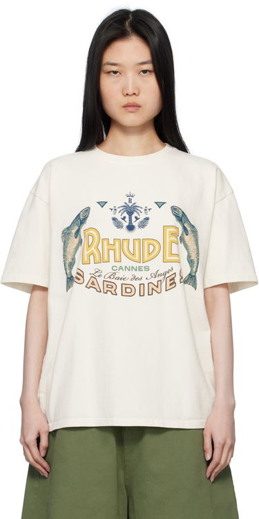 Tričko Rhude Rhude 'Sardines' T-Shirt Béžová | RHPS25TT09012, 0