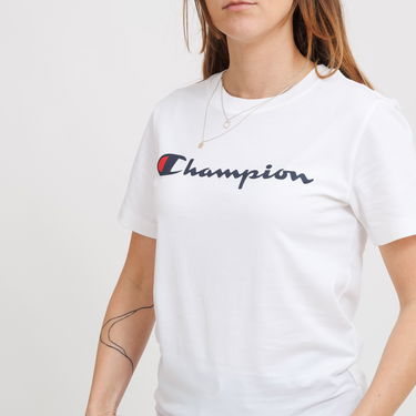 Tričko Champion Champion Script Logo T-Shirt Biela | 118090-WW001, 2
