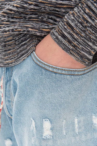 Džínsy Aries Aries Destroyed Batten Jeans Modrá | AR31300, 3