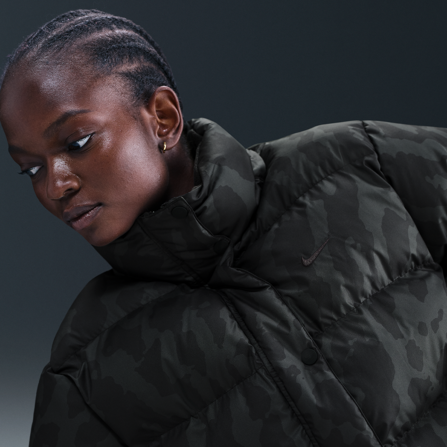 Prešívaná bunda Nike Therma-FIT Camo Puffer Jacket Čierna | HV5101-010, 1