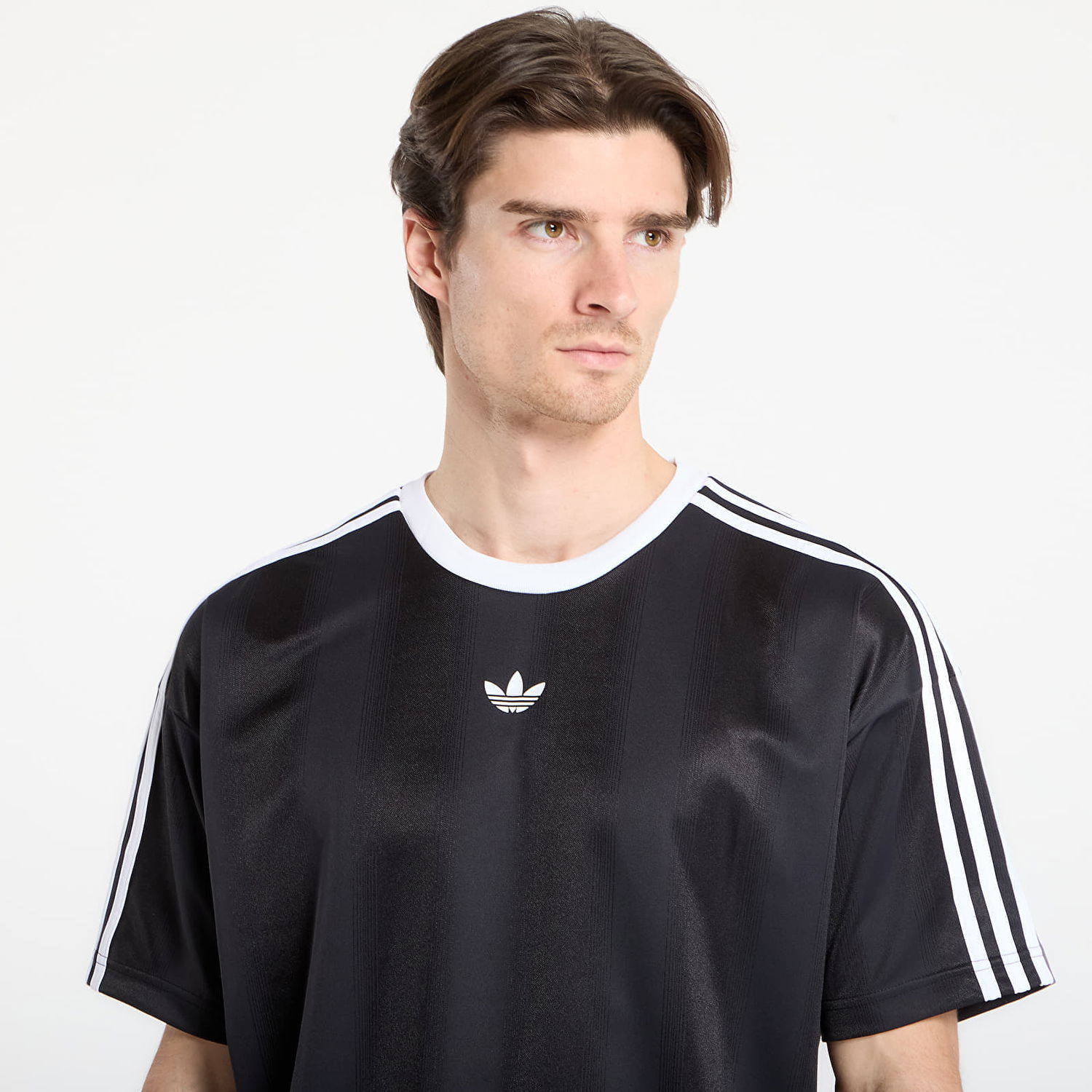 Dres adidas Performance Adicolor Striped Short Sleeve T-Shirt Čierna | KD5830, 1