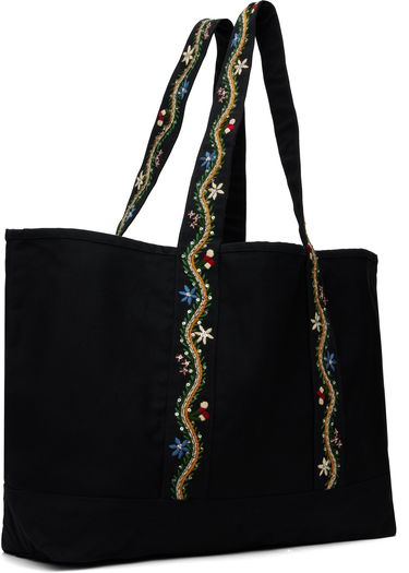 Tote bag Bode Bode Alpineflower Embroidered Tote Bag Čierna | MRF24AC034, 2