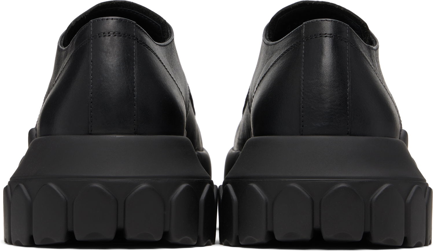 Tenisky a topánky Rick Owens Rick Owens Hollywood Bozo Tractor Derbys Čierna | RU02E1884 LOO, 1