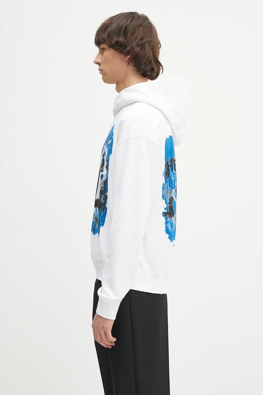 Mikina Helmut Lang Helmut Lang Scribble Hoodie Biela | P02HM513, 1