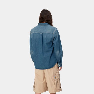 Košeľa Carhartt WIP Harvey Shirt Modrá | I033346_01_4L, 2