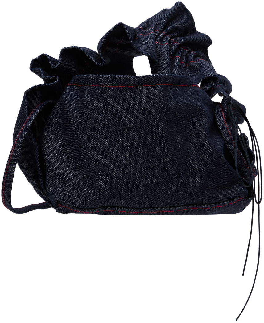 Kabelka Cecilie Bahnsen Denim Ruffle Handle Bag Čierna | 1.24BAG45012 UMI BAG, 1