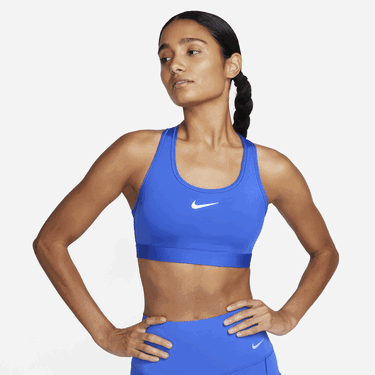 Podprsenka Nike Swoosh Medium-Support Padded Sports Bra Modrá | DX6821-405, 4