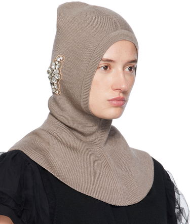 Kulicha Simone Rocha Simone Rocha Embellished Knit Balaclava Béžová | KMK5WB 0647, 1