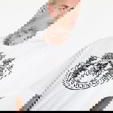 Tričko Pleasures PLEASURES Skull Crest Heavyweight T-Shirt Biela | P25JC009-WHITE, 4
