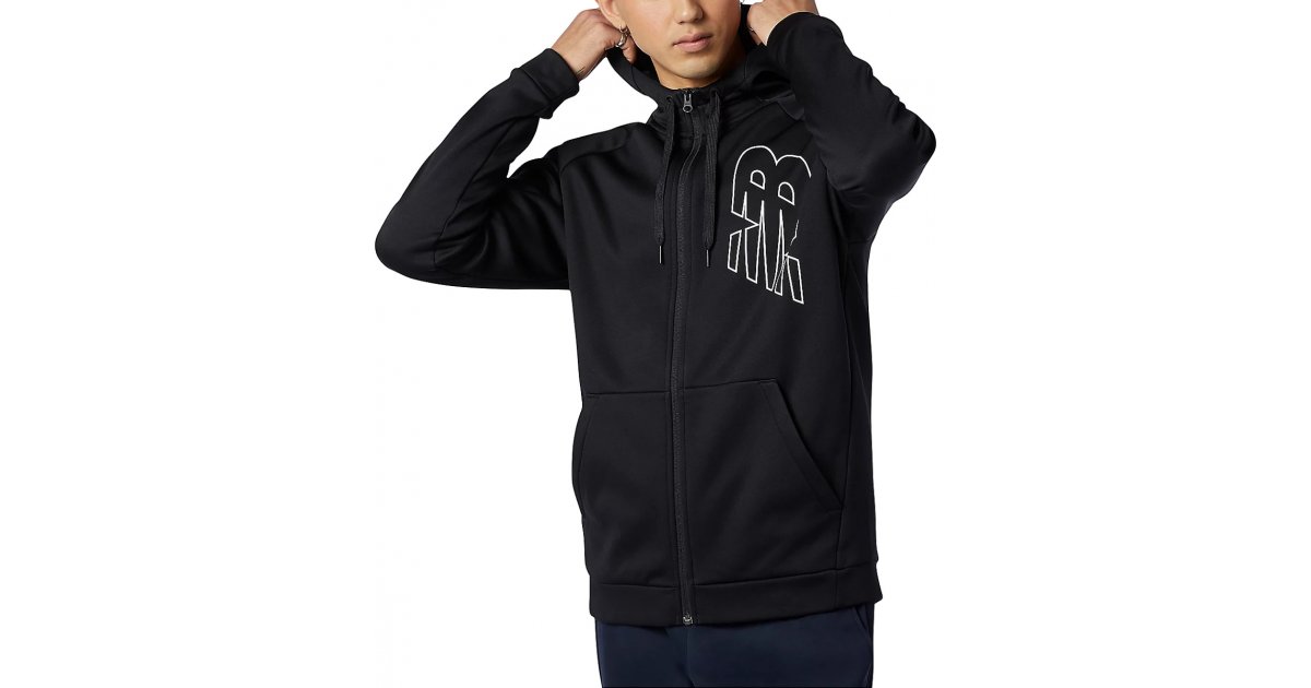 Mikina New Balance Tenacity Performance Full-Zip Hoodie Čierna | mj13020bk, 1