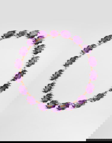 Náhrdelník Dolce & Gabbana Anna Necklace In 18-carat Red Gold With Amethysts And Diamonds Fialová | WNSB1GWAME18M307, 0