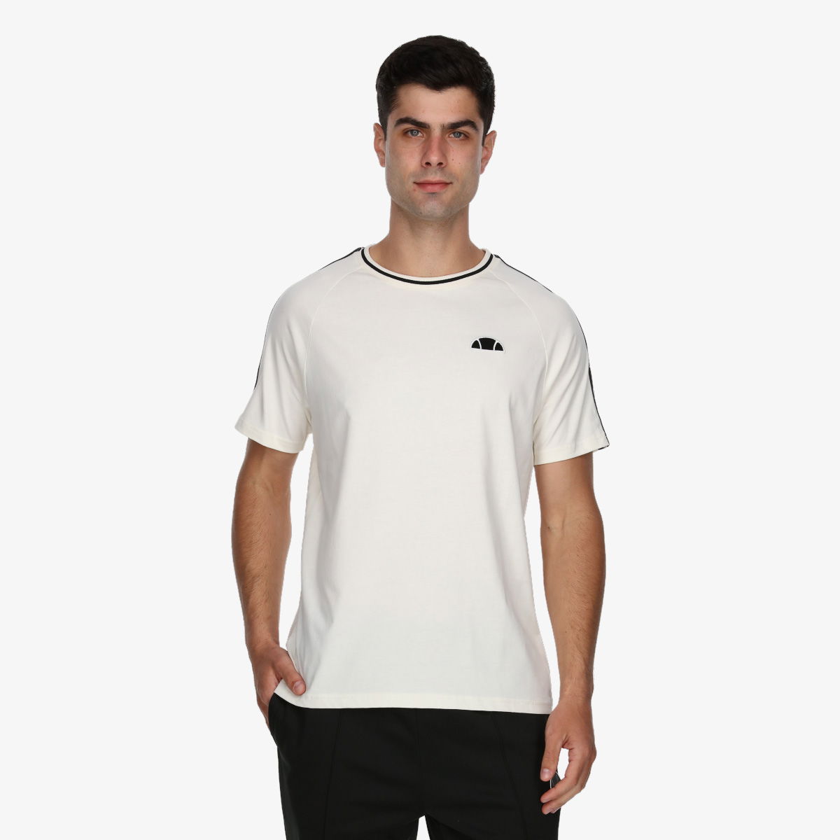 Tričko Ellesse Men's Regular Fit Taped T-Shirt Biela | ELA243M803-11, 0