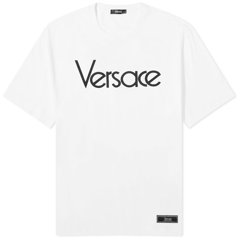 Tričko Versace Men's Tribute Embroidered Tee White Biela | 1012545-1A09028-1W000